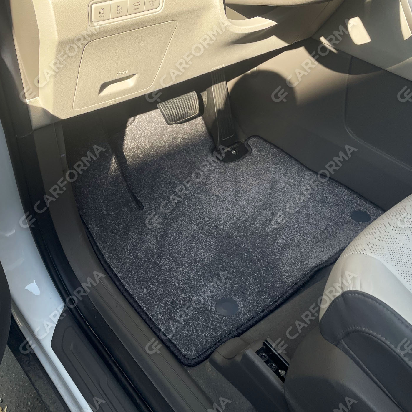 Ворсовые коврики на KIA Carnival IV 7 мест с оттоманками 2020&nbsp;-&nbsp;2026 в Краснодаре