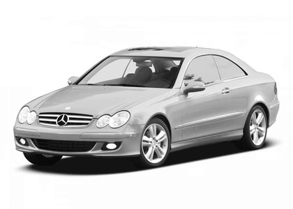 Ворсовые коврики на Mercedes CLK (C209) 2002 - 2009 в Краснодаре
